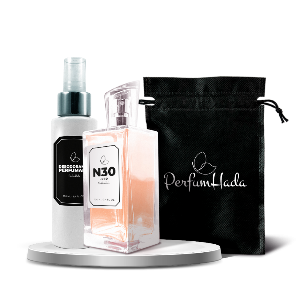 Imagen de presentación de la mejor selección de perfumes nicho junto a un desodorante perfumado en una base circular de color blanco